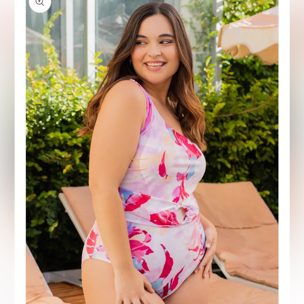 NEW LYSA Raya Tropical Print One Piece Swimsuit 3X